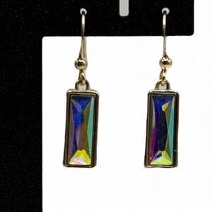 Kirks Folly Essentials Baguette French Wire Earrings, Goldtone